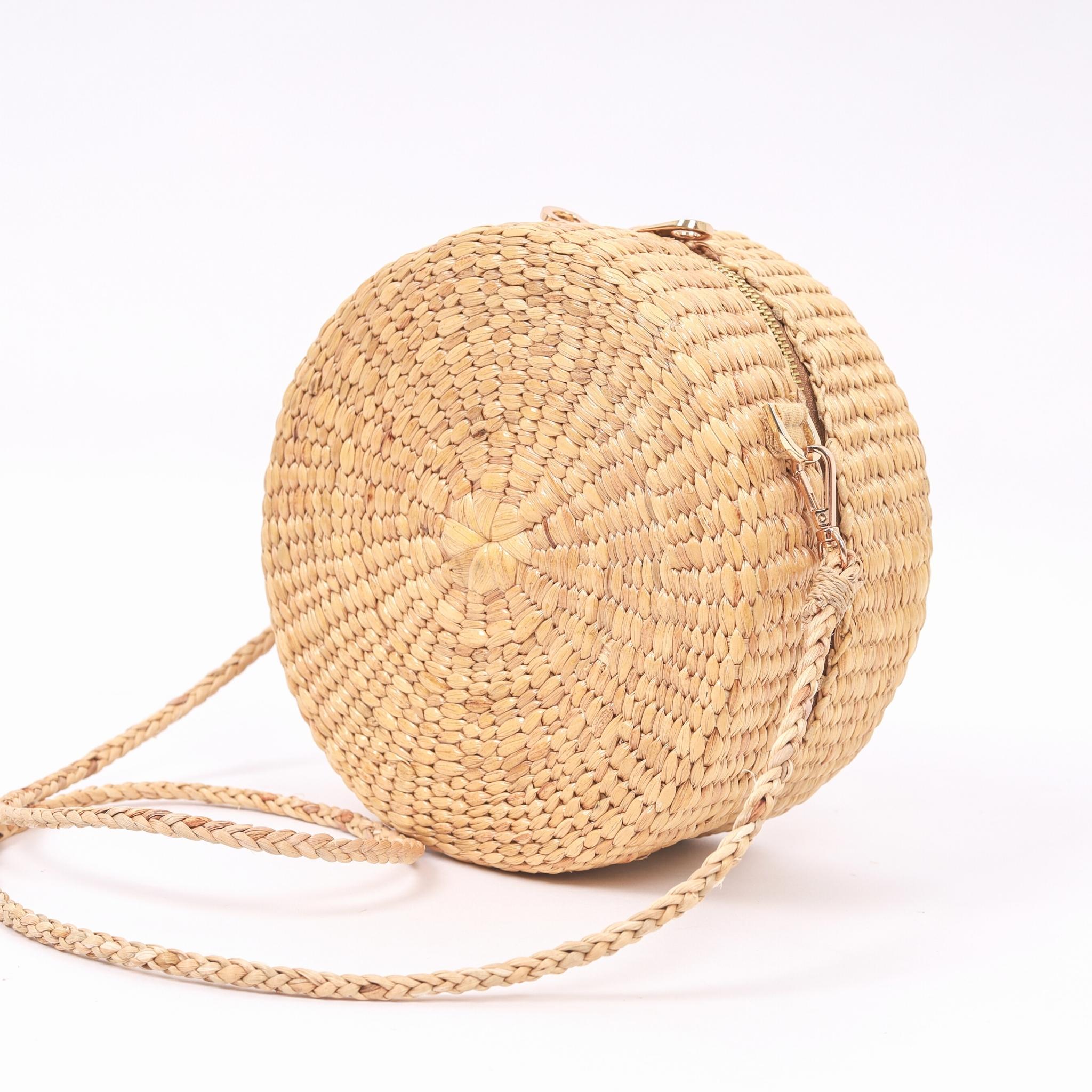 Women Round Small Handbag Purse Straw Weave Bohemia Shoulder Crossbody Bag  | SHEIN